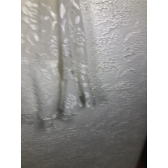 Notations Women's XL BOHO Fairy Cottagecore Open White Floral Lace Cardigan - Picture 3 of 9